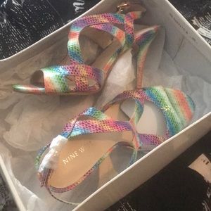 Nine West multicolor high heels size 6.5